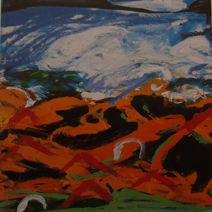 Mario Schifano, PUGLIESE, olio su tela, cm 90 x 60, 1989