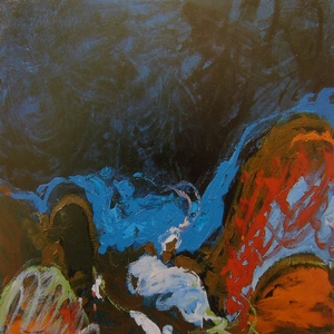 Mario Schifano, DA MOLA, olio su tela, cm 70 x 100, 1989