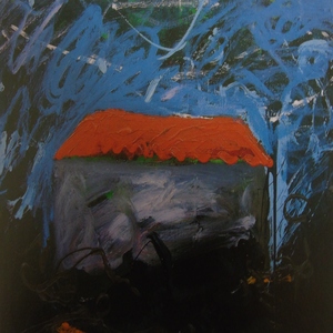 Mario Schifano, CASA MIA, olio su tela, cm 60 x 80, 1989
