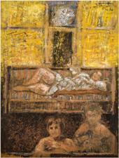 Ruggero Savinio: Stanze 1, 1996, olio su tela, 131,5 × 98 cm Roma, collezione privata © Ruggero Savinio, by SIAE 2022