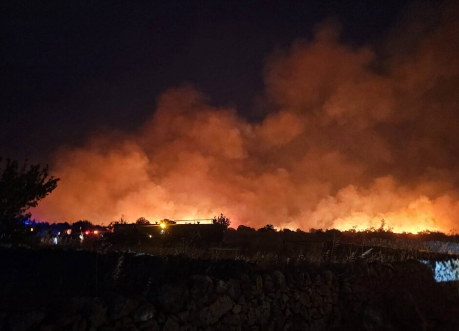 incendio sulla Murgia barese