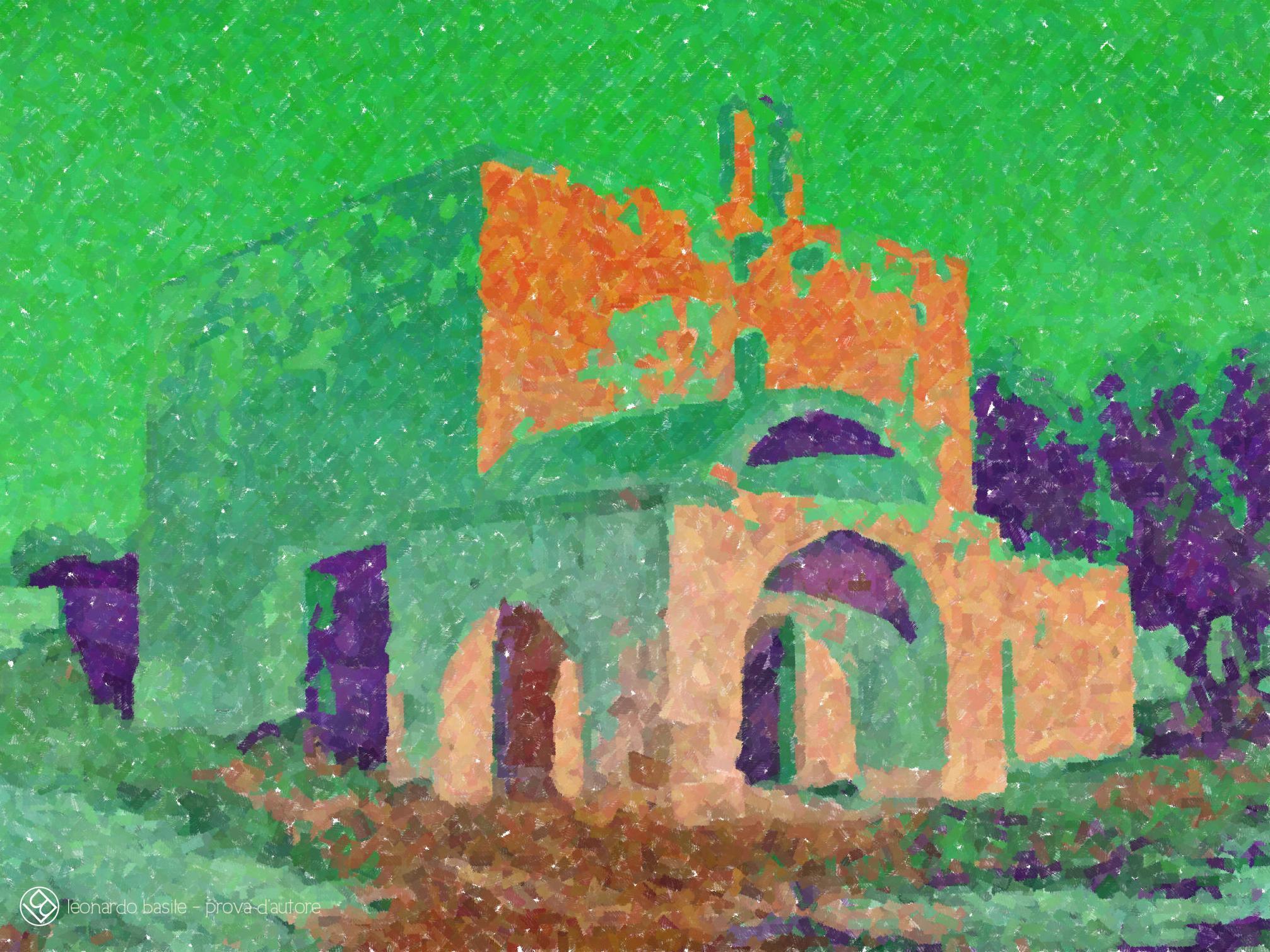 Elaborazione grafica da una fotografia della Chiesa medievale dell'Annunziata di Bari/S.Spirito- 4
