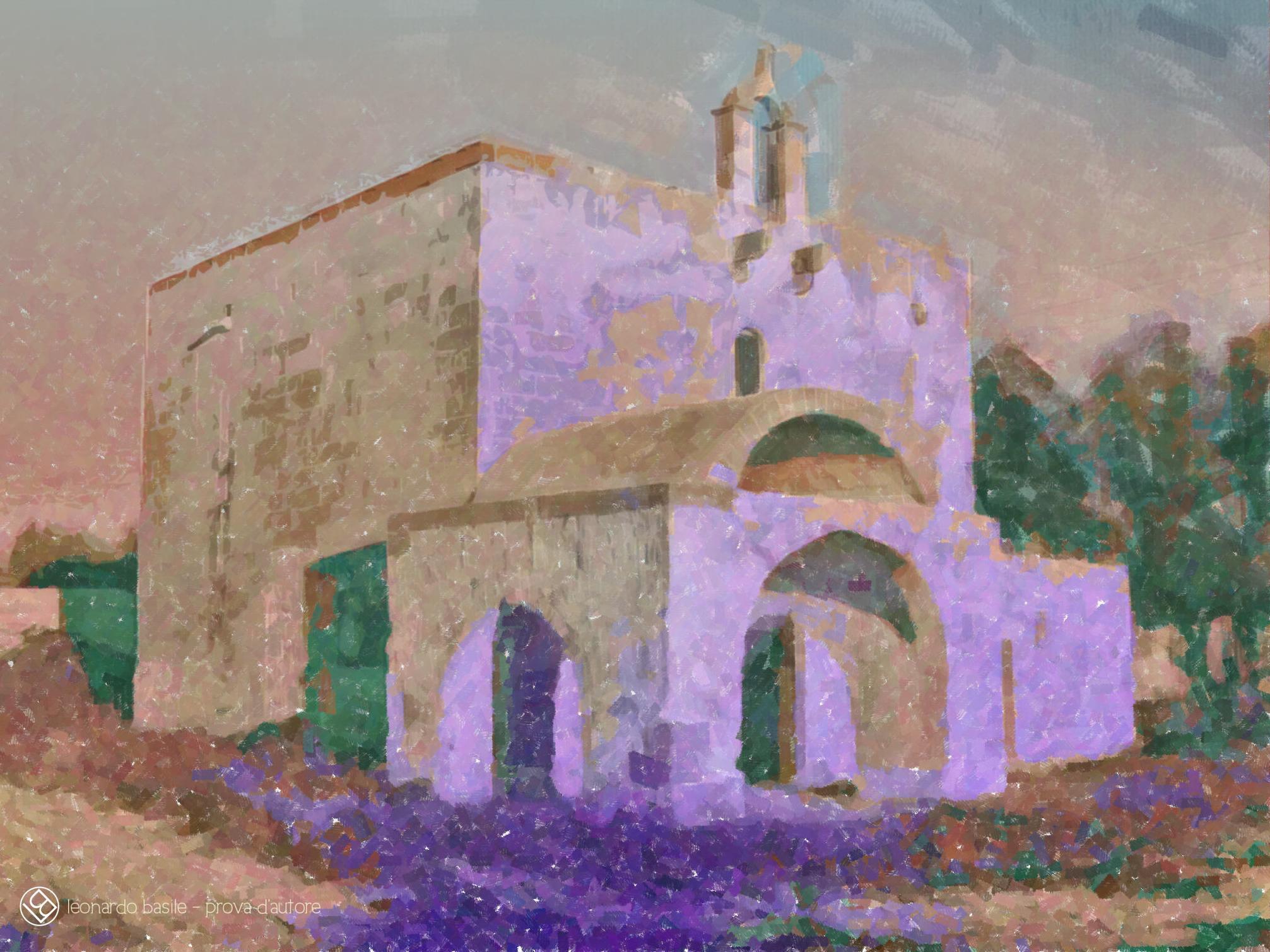 Elaborazione grafica da una fotografia della Chiesa medievale dell'Annunziata di Bari/S.Spirito- 5