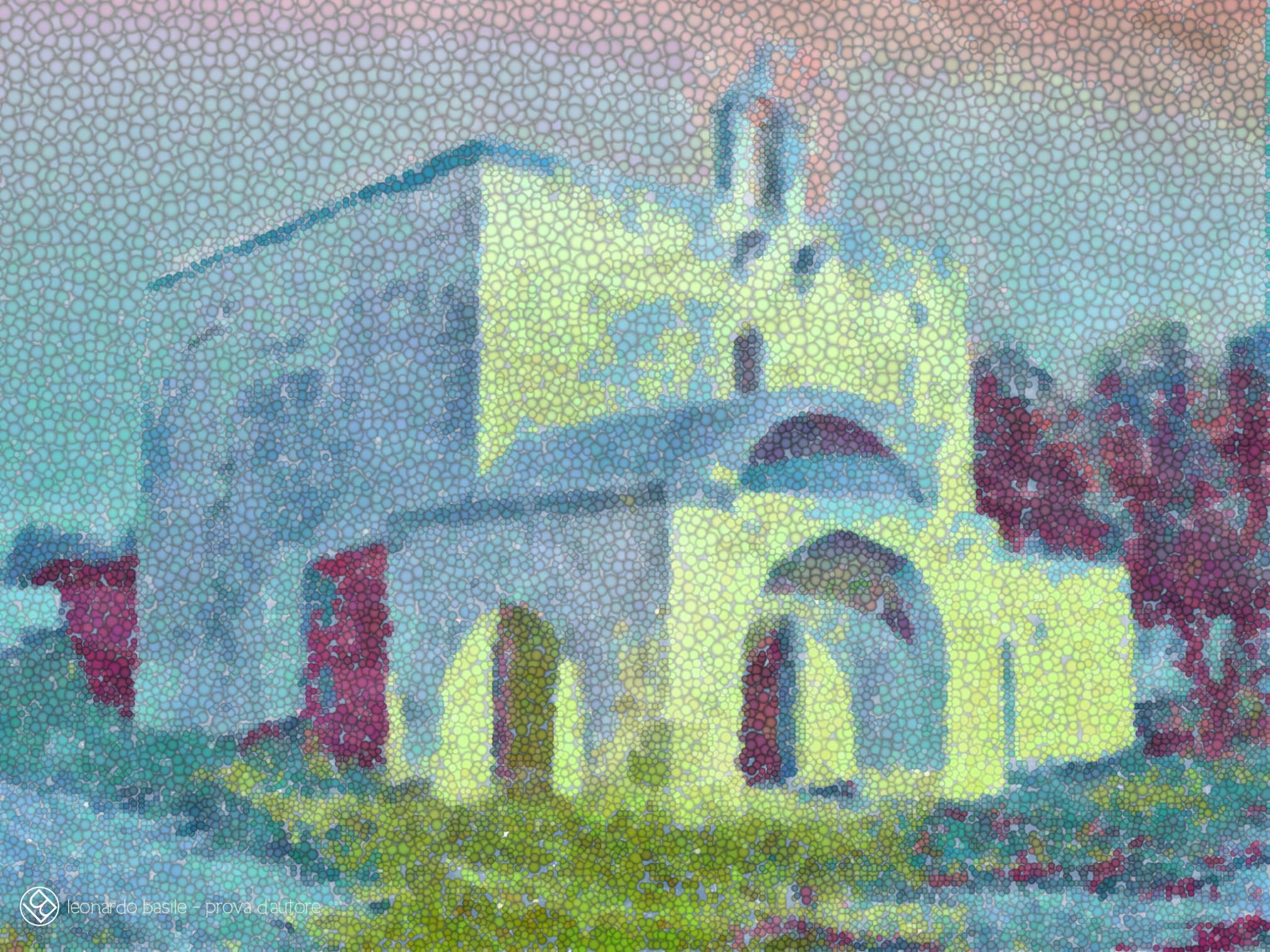 Elaborazione grafica da una fotografia della Chiesa medievale dell'Annunziata di Bari/S.Spirito- 7
