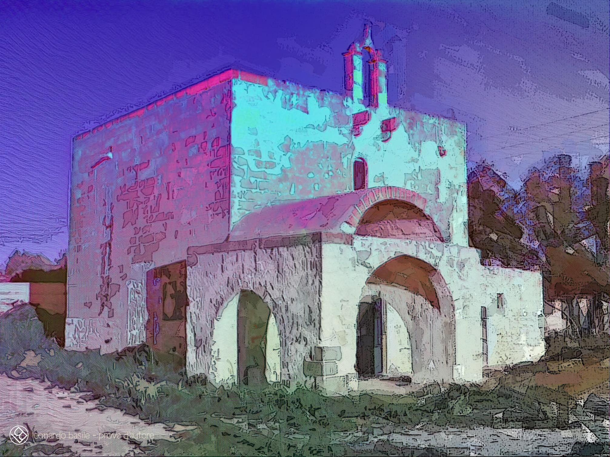 Elaborazione grafica da una fotografia della Chiesa medievale dell'Annunziata di Bari/S.Spirito- 11