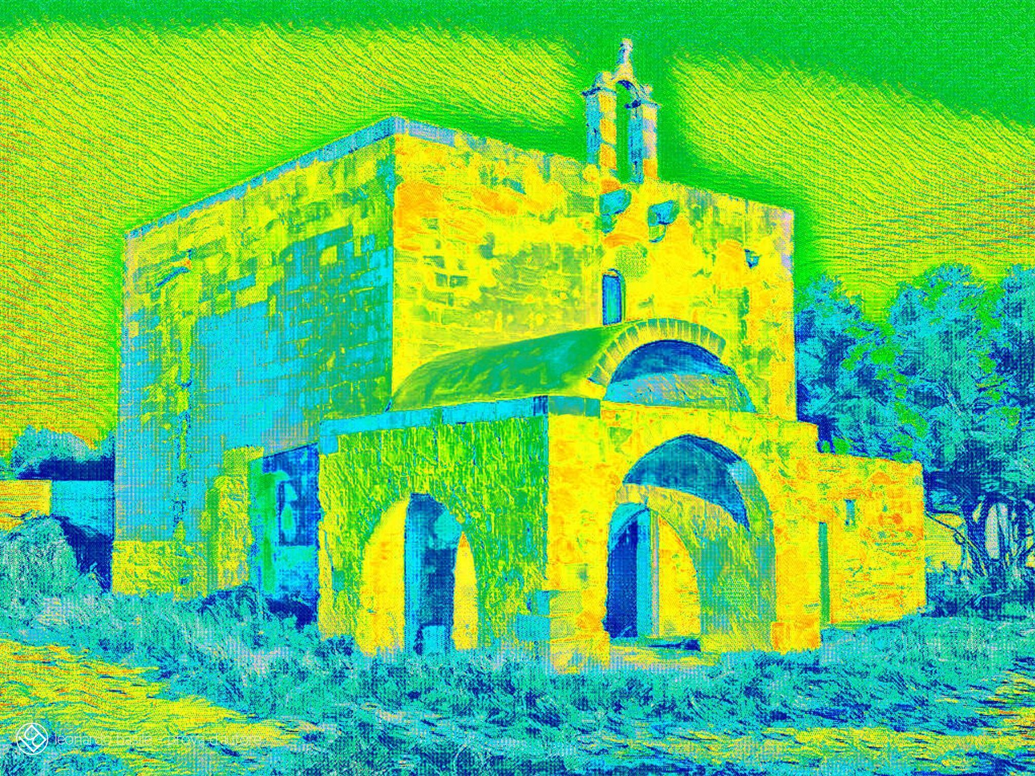 Elaborazione grafica da una fotografia della Chiesa medievale dell'Annunziata di Bari/S.Spirito- 12