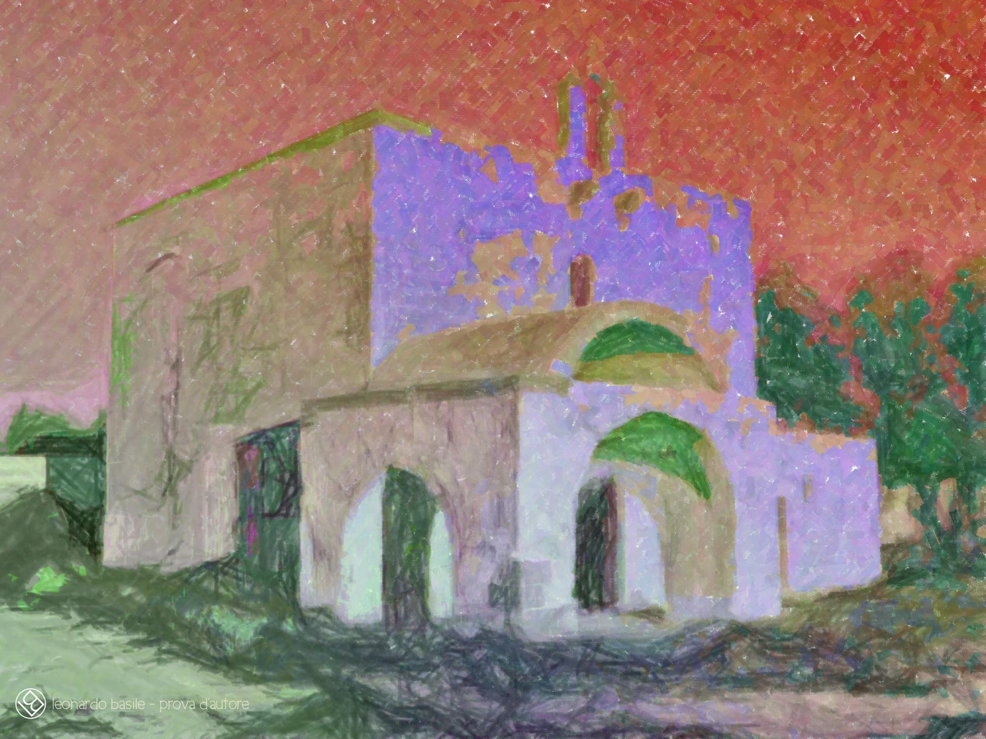 Elaborazione grafica da una fotografia della Chiesa medievale dell'Annunziata di Bari/S.Spirito- 13