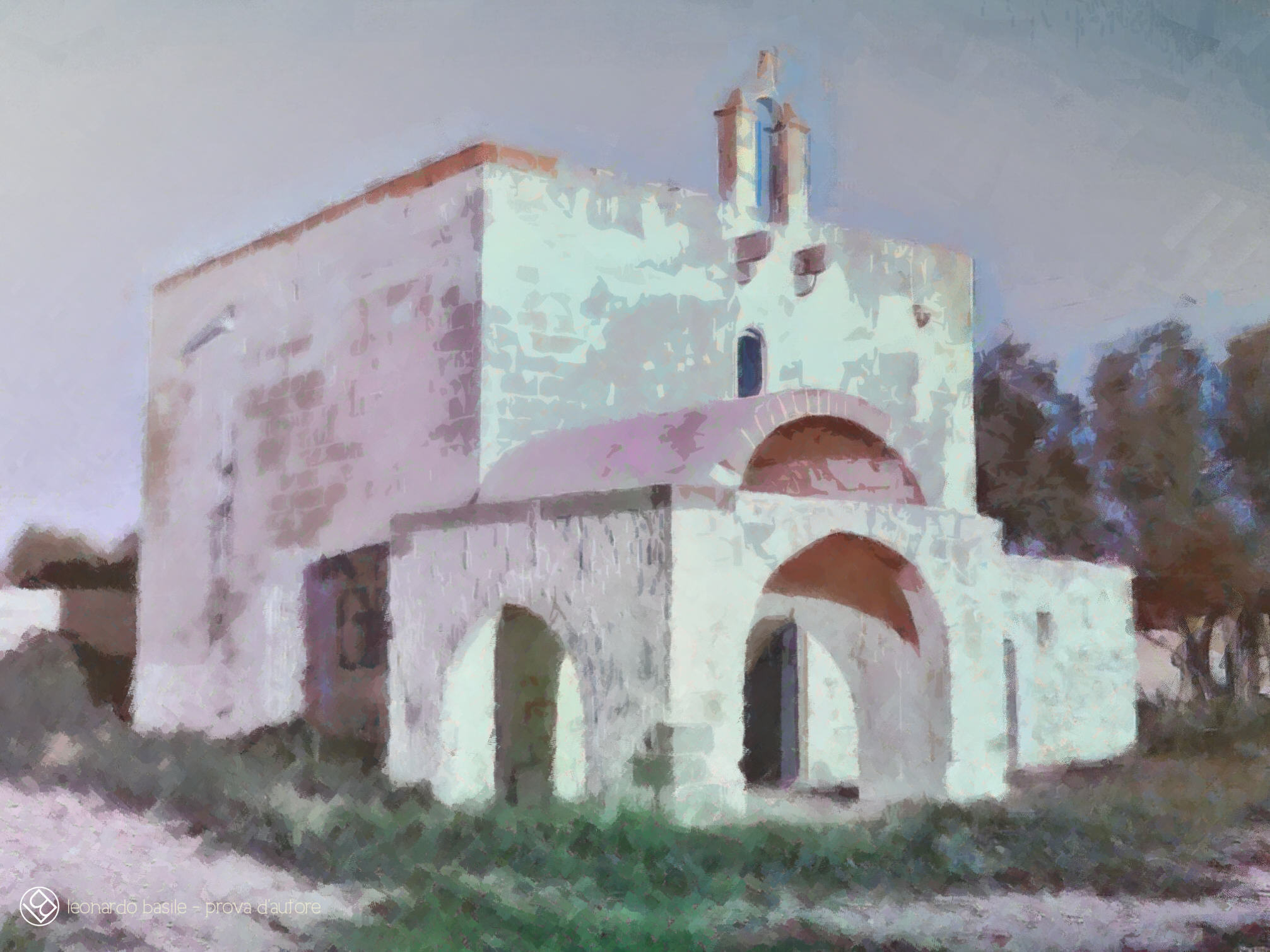 Elaborazione grafica da una fotografia della Chiesa medievale dell'Annunziata di Bari/S.Spirito- 20