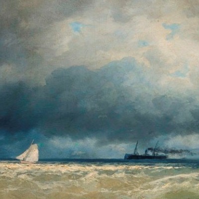 Dipinto di Ivan Konstantinovič Ajvazovskij,del 1897, raffigurante il mare in tempesta 