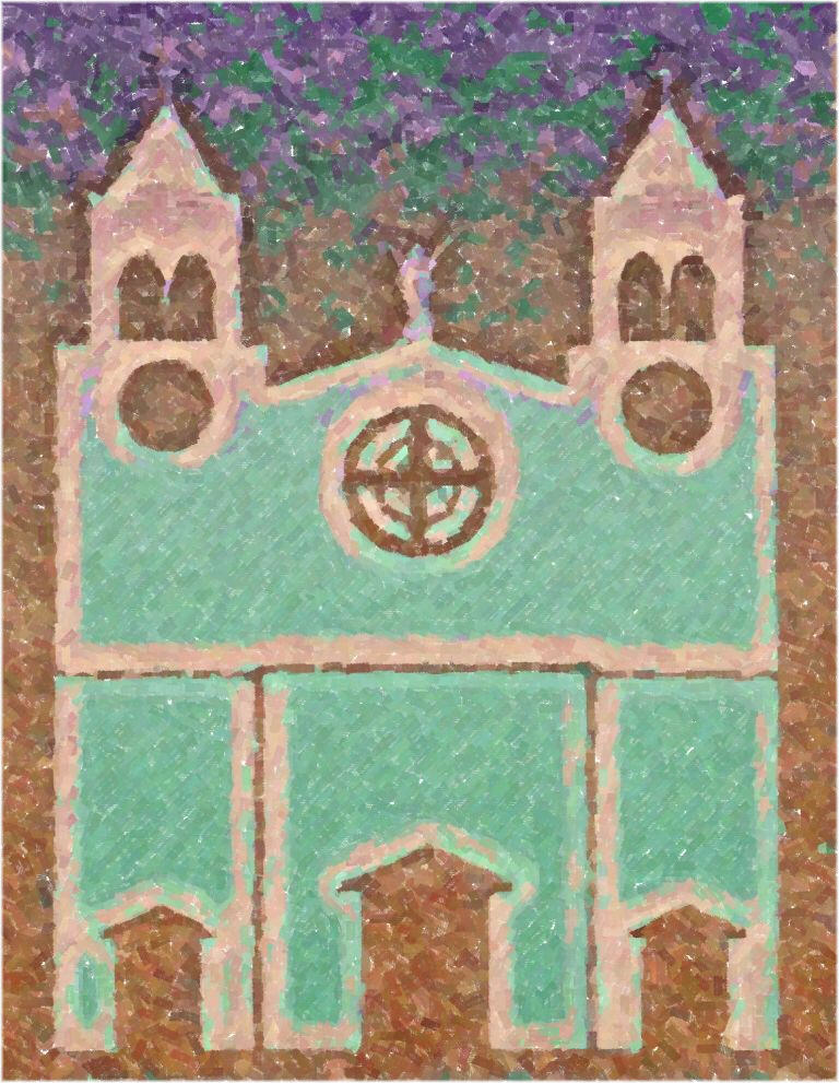 Frontale chiesa di S.Spirito: elaborazione grafica