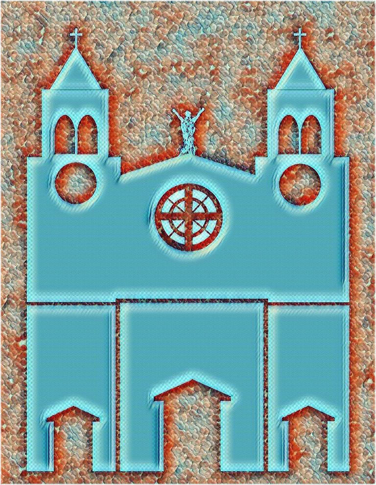 Frontale chiesa di S.Spirito: elaborazione grafica