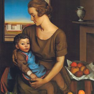 Achille Funi: Maternità, 1921 Olio su tela, cm 100,5 x 91 Collezione privata, courtesy Galleria Berman, Torino