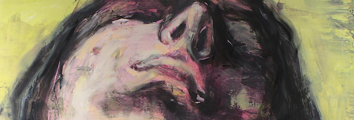 Paolo Maggis,  Caress you, 2022, olio su tela, 180x180cm