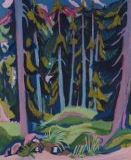 Ernst Ludwig Kirchner  - Waldlandschaft mit Bach (Paesaggio boschivo con ruscello) 1925/1926, Kunsthaus Zürich, 1950