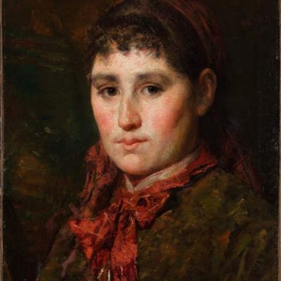 E. Cavalli, La Lizzin, 1885 c. olio su tela 46,7 x 37,5 cm coll. Poscio