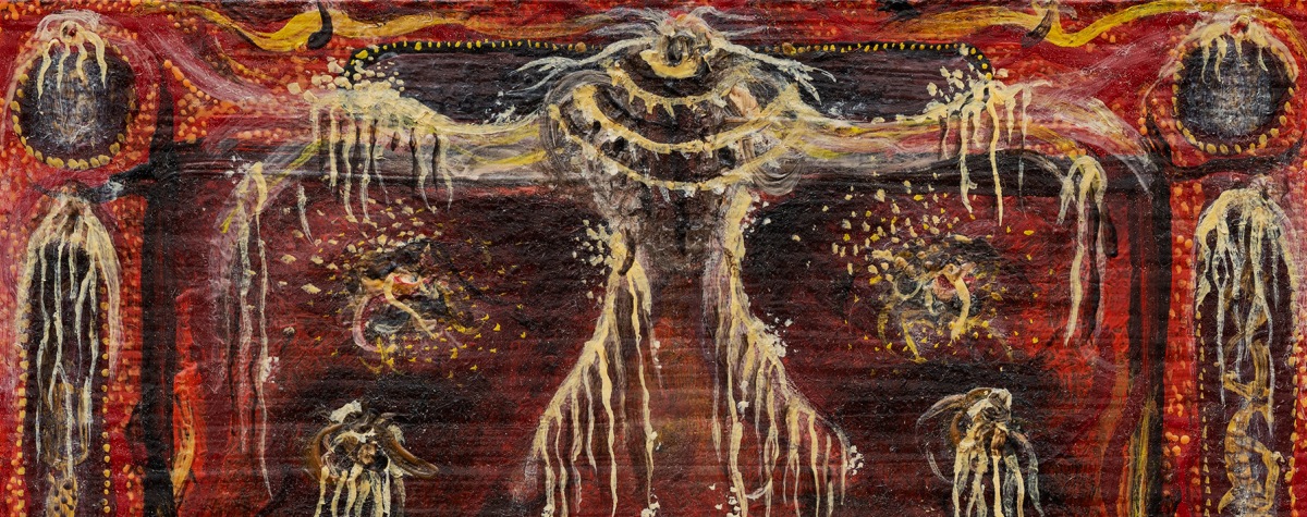 Dettaglio, Grigori, 2025, olio su tavola di compensato e cornice in abete, 24x18cm, Ph. Simon Veres.