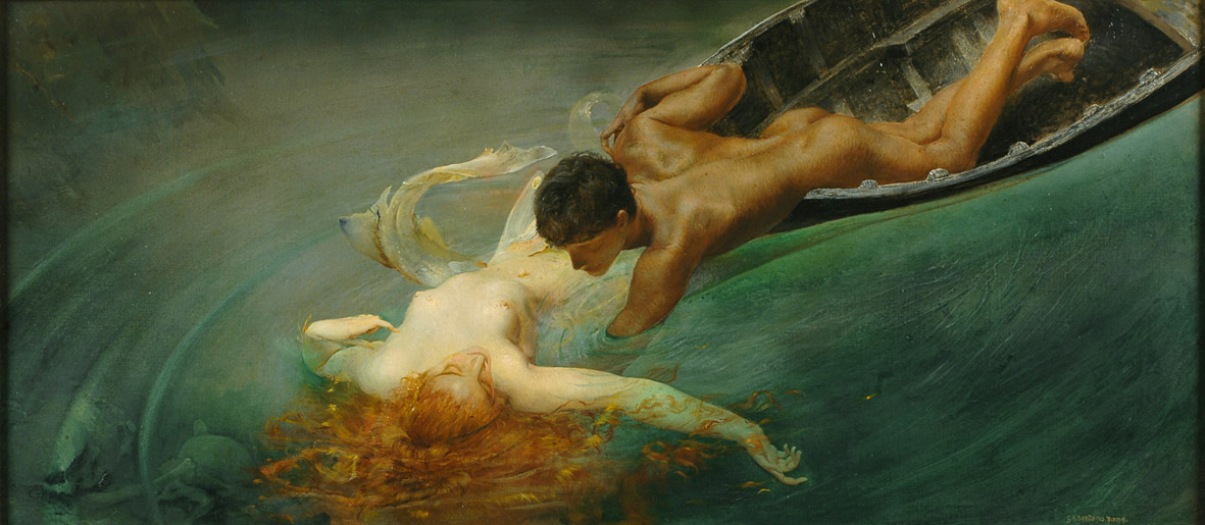 Giulio Aristide Sartorio, La Sirena (Abisso verde), 1893, olio su tela applicata su tavola (particolare). Torino, GAM - Galleria Civica d’Arte Moderna e Contemporanea. Su concessione Fondazione Torino Musei 