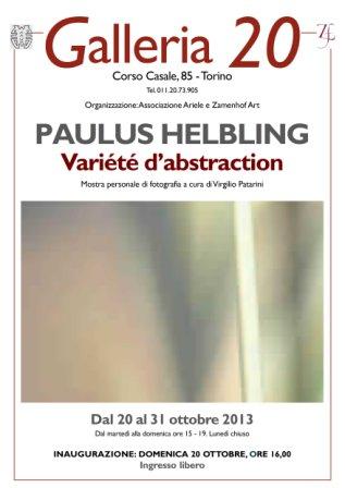 Locandina della mostra  "Paulus Helbling: Varit d'abstraction" (mostra di fotografia)