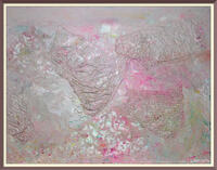 BaSiLe - 'Bocca di rosa', Tecnica mista su pannello truciolato nobilitato, acrilici, cm 57,5 x 74- aprile 2026 - cornice digitale