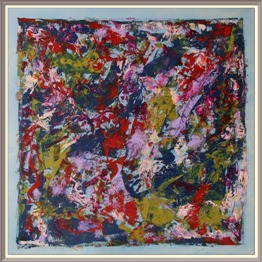 BaSiLe - 'Untitled -24102025', smalti su tela, cm 100 x 100 , 24/10/2025