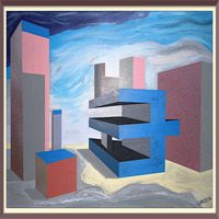 BaSiLe - 'Solidi soliti', ACRILICI E SMALTI SU FAESITE TELATA, CM 56 X 103 - MARZO 2026